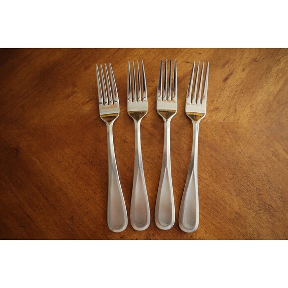 Lot 4x Mikasa Bravo Stainless Satin / Glossy Tines Vietnam Dinner Forks 8.3" - Picture 5 of 11
